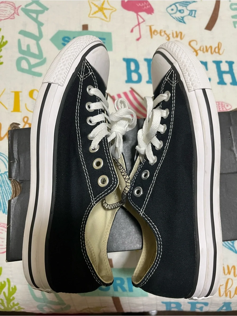 Converse Men’s Low Top Sneakers - Black & White